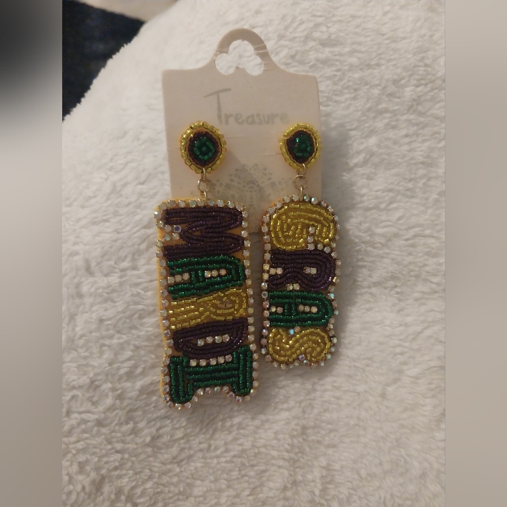 Mardi Gras earrings